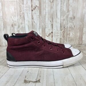 Converse Chuck Taylor All Star Street Mid Burgundy Suede Mens 13 161467C